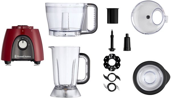 Czajnik Russell Hobbs Russell Hobbs 27110-56, 2.3 L, Black, Red, Transparent, Rotary, 1.5 L, 600 W, 240 mm
