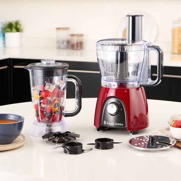 Czajnik Russell Hobbs Russell Hobbs 27110-56, 2.3 L, Black, Red, Transparent, Rotary, 1.5 L, 600 W, 240 mm