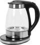 Ηλεκτρικός Βραστήρας Yato T68174 1.8L, Γυάλινος με Ρύθμιση Θερμοκρασίας και LED, 2200W, Ασημί