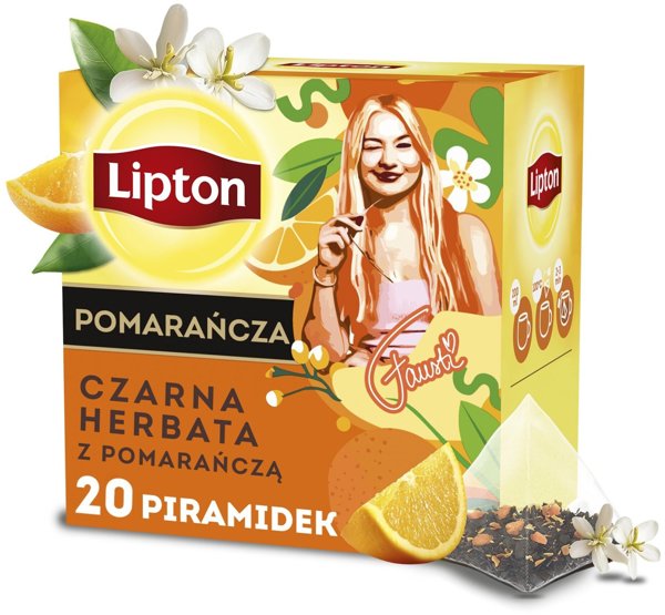 Μαύρο τσάι με πορτοκάλι Lipton 20 πυραμίδες - Ειδική έκδοση