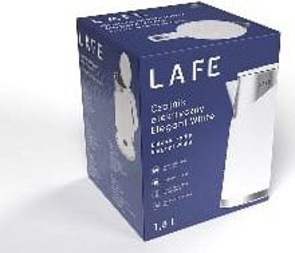 Lafe Ηλεκτρικός Βραστήρας Elegant White, 360° Περιστρεφόμενη Βάση