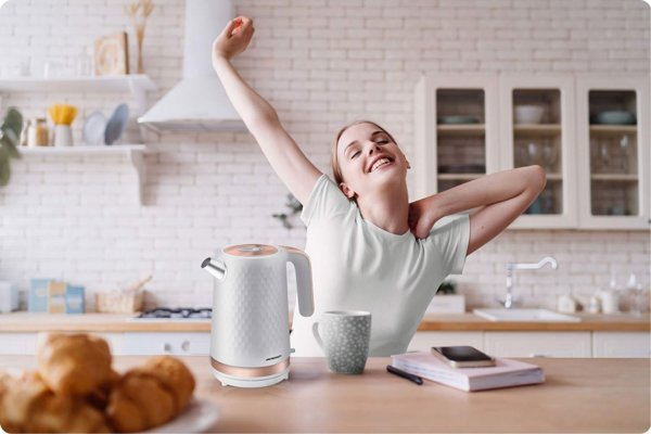 Βραστήρας Berdsen Ηλεκτρικός βραστήρας 1,7l BD-705 λευκό-χάλκινο