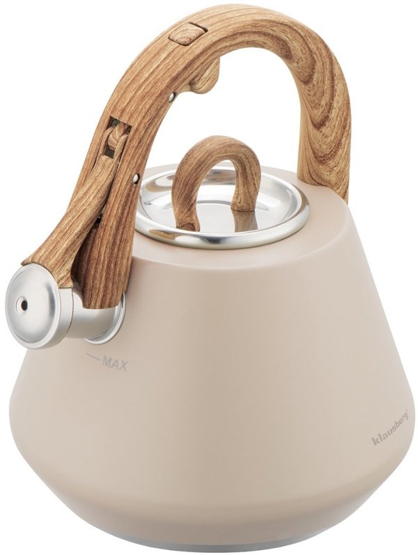Ανοξείδωτος Βραστήρας με Σφυρίχτρα 2,5L Klausberg KB-7950 Μπεζ