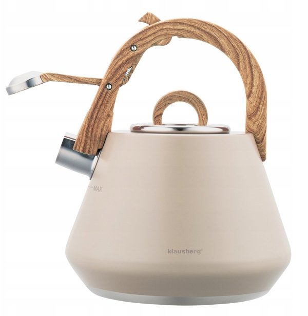 Ανοξείδωτος Βραστήρας με Σφυρίχτρα 2,5L Klausberg KB-7950 Μπεζ