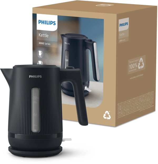 Philips 3000 Series HD9411/90 Ηλεκτρικός Βραστήρας 1.7L Μαύρος