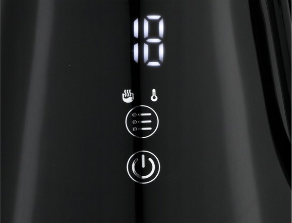 Toya LUND Ηλεκτρικός Βραστήρας 1L, 1100W με Ρύθμιση Θερμοκρασίας, Μαύρο