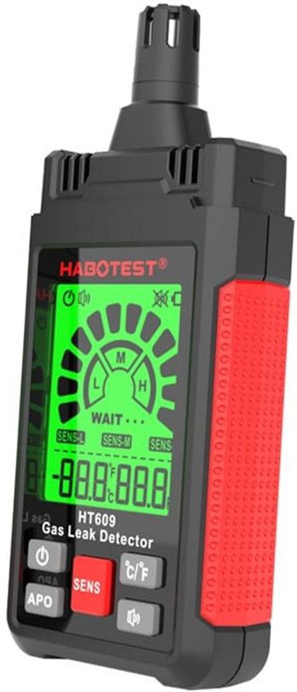 Habotest HT609PRO Ανιχνευτής Διαρροής Αερίου, Ψηφιακός Ανιχνευτής Φυσικού Αερίου και Υγραερίου