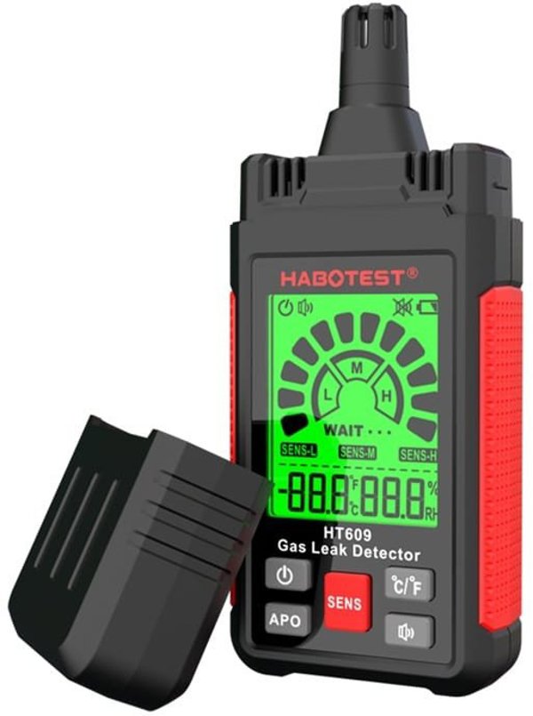 Habotest HT609PRO Ανιχνευτής Διαρροής Αερίου, Ψηφιακός Ανιχνευτής Φυσικού Αερίου και Υγραερίου