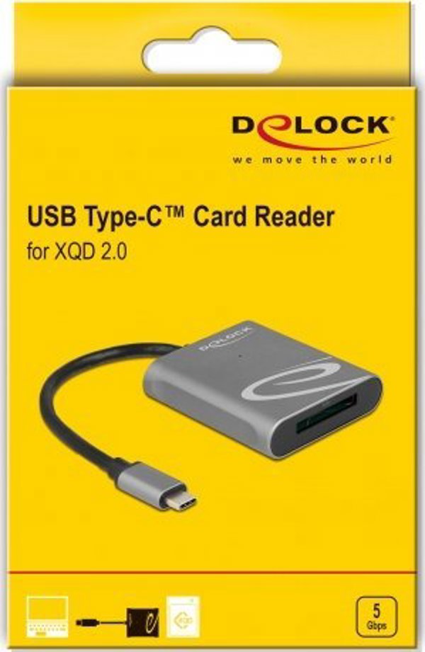 Czytnik Delock DeLOCK USB-C Card Reader for XQD 2.0 SK - 91741