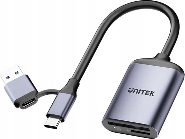 Unitek Card Reader 2-σε-1, SD 4.0 & Micro SD 4.0, USB 3.0/3.1, Μαύρο