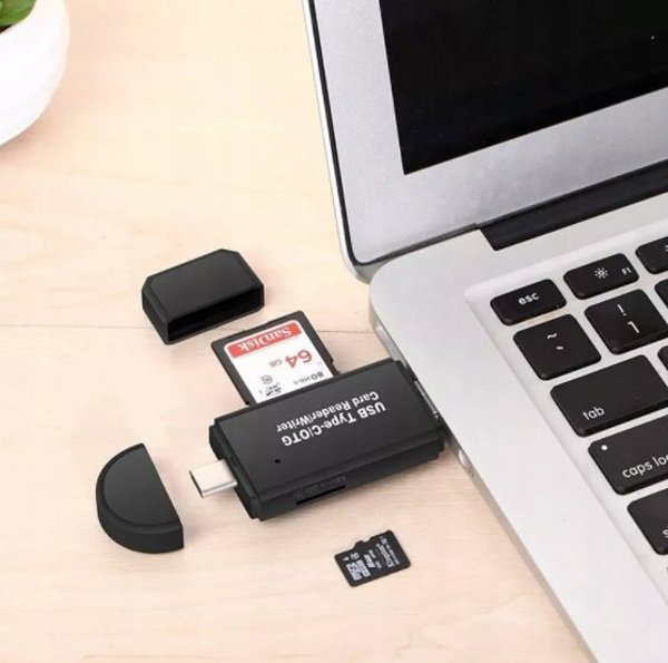 Αναγνώστης καρτών USB + USB TypeC + SD/ MICRO SD