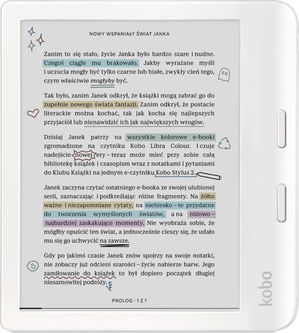 Kobo Libra Color reader λευκό (N428-KU-WH-K-CK)