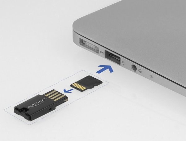 Czytnik Delock DELOCK USB 2.0 Card Reader für Micro SD Speicherkarten