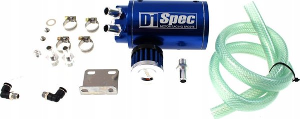 D1Spec Oil catch tank D1Spec 15mm Blue + Filtr