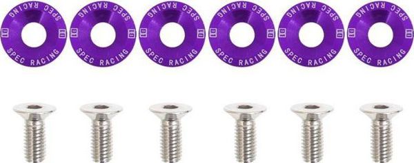 D1Spec_D Βίδες και Ροδέλες Fender D1 8mm Μωβ