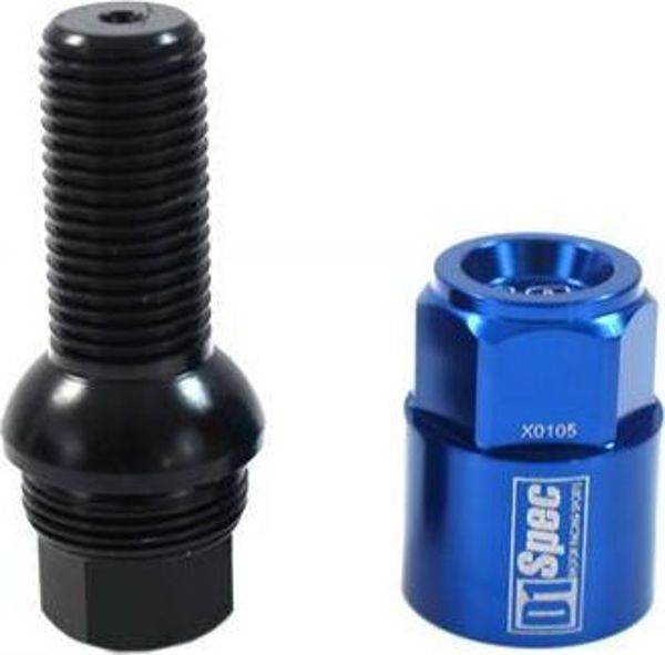 D1Spec_D Σφαιρικές βίδες τροχών D1Spec Heptagon 2σε1 Ατσάλι 14x1.5 Μπλε