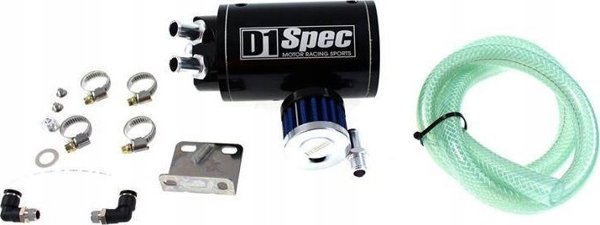 D1Spec Oil catch tank D1Spec 15mm Black + Filtr