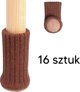 DA336 Nakladki nogi meble 16szt brazowe