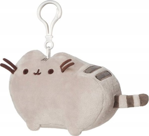 Daffi Μασκότ Pusheen Classic Μπρελόκ 14εκ, Γκρι Γάτα με Μεταλλική Κρεμάστρα