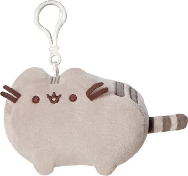 Daffi Μασκότ Pusheen Classic Μπρελόκ 14εκ, Γκρι Γάτα με Μεταλλική Κρεμάστρα