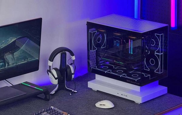 Darkflash F1 computer case (White) + 6 ARGB fans