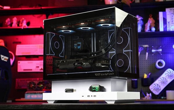 Darkflash F1 computer case (White) + 6 ARGB fans