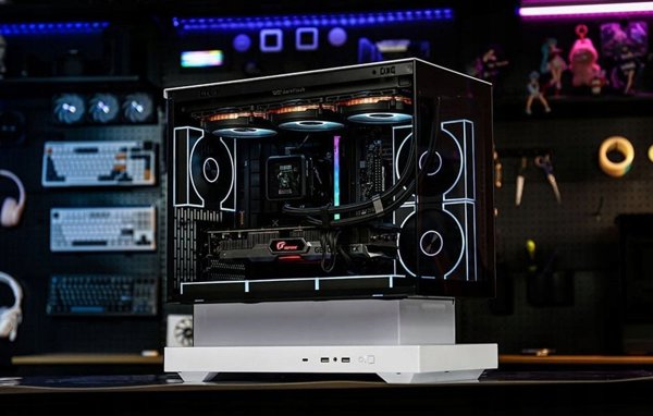 Darkflash F1 computer case (White) + 6 ARGB fans