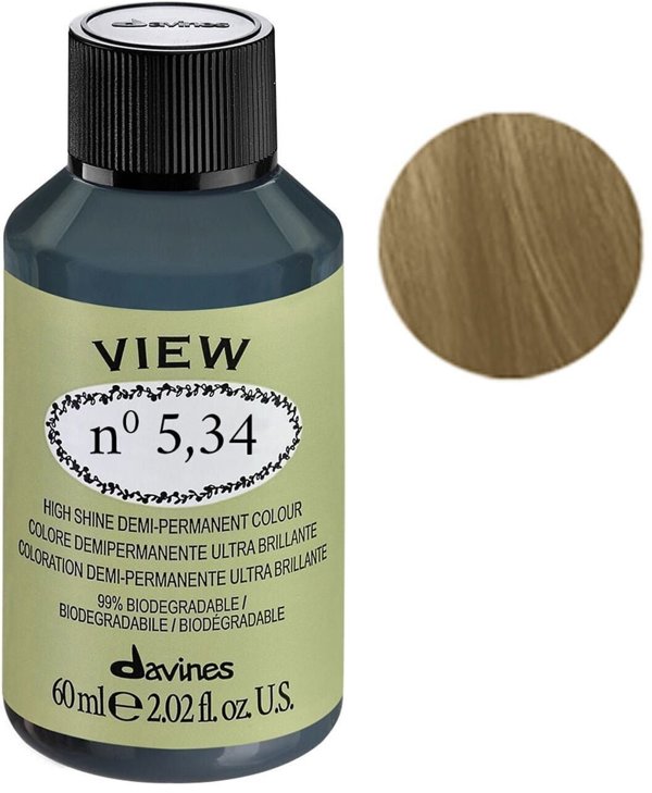 Davines, View, Demi-Permanent Hair Dye, 5.34 , 60 ml For Women