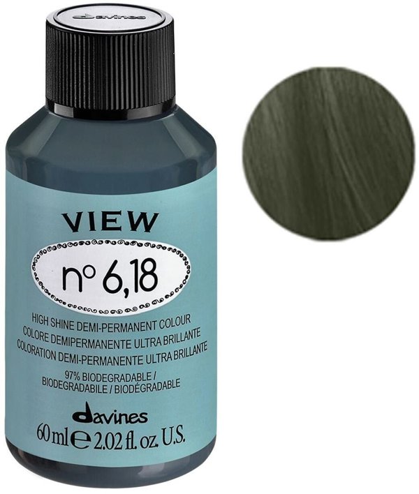 Davines, View, Demi-Permanent Hair Dye, 6.18 , 60 ml For Women
