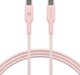 dbramante1928 re-charge - USB-Kabel - 24 pin USB-C (M) zu 24 pin USB-C (M) - 1.5 m - geflochtener Kabel, USB-C Power Delivery (60W) - pink