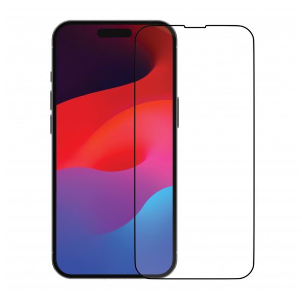Προστατευτικό οθόνης Eco-Shield της Dbramante1928, iPhone 15 Pro, μαύρες άκρες