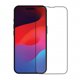 Προστατευτικό οθόνης Eco-Shield της Dbramante1928, iPhone 15 Pro, μαύρες άκρες