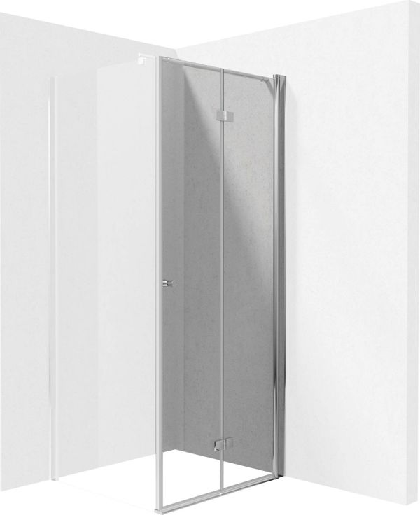 Ντουζιέρα Deante KERRIA PLUS Μονή, Χρώμιο, Διαφανές Γυαλί, 90cm