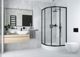 Deante Kabina Funka Nero 80x80 polokragla