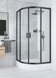 Deante Kabina Funka Nero 80x80 polokragla