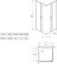Deante καμπίνα Funkia τετράγωνη με γυαλί γραφίτη 80x80 cm