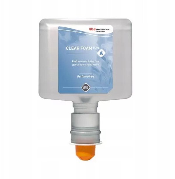 DEB Mydło w pianie DEB Clear Foam Pure, wkład do dozownika bezdotykowego, 1,2l, bezzapachowe