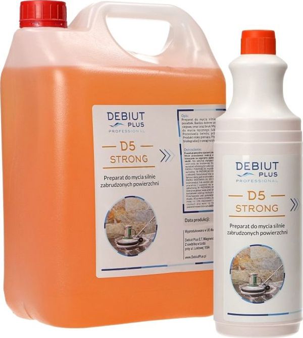 Debiut Plus Professional D5 Strong Καθαριστικό Για Πολύ Λερωμένες Επιφάνειες, Συμπυκνωμένο Υγρό, 5l
