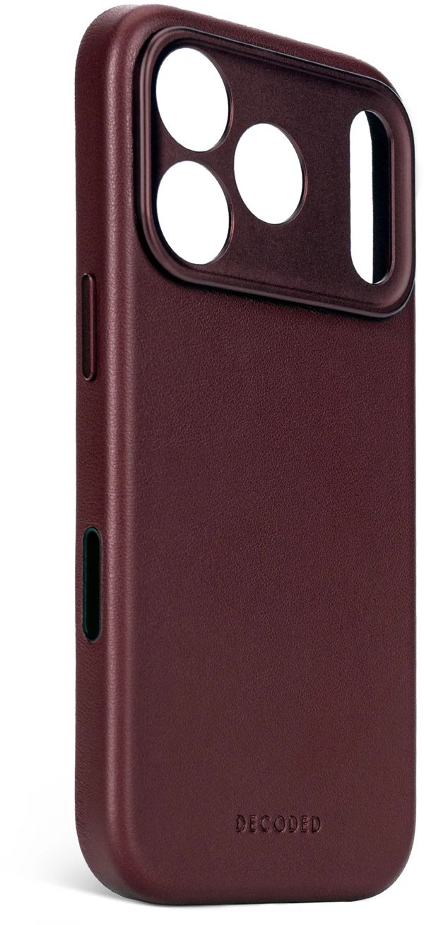 Decoded Leather Backcover skorzana obudowa ochronna do iPhone 17 Pro kompatybilna z MagSafe dark ruby