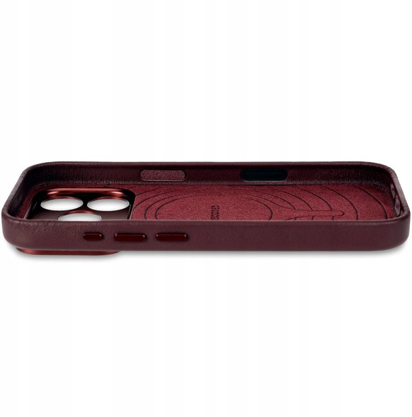 Decoded Leather Backcover skorzana obudowa ochronna do iPhone 17 Pro kompatybilna z MagSafe dark ruby