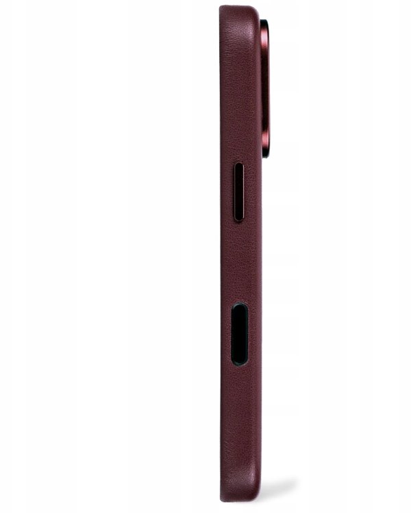 Decoded Leather Backcover skorzana obudowa ochronna do iPhone 17 Pro kompatybilna z MagSafe dark ruby