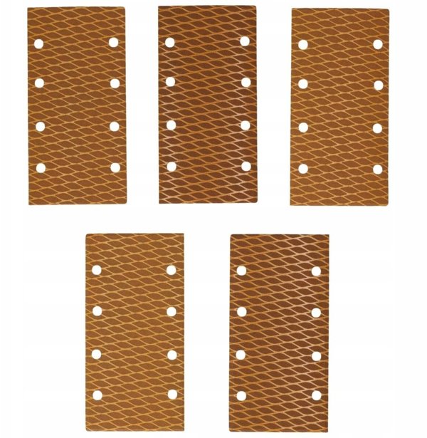 Χαρτί λείανσης Dedra Anti-clogg #80, 92x182mm, με βέλκρο, 5 τεμάχια