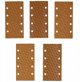 Χαρτί λείανσης Dedra Anti-clogg #80, 92x182mm, με βέλκρο, 5 τεμάχια