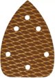 Dedra Papier scierny delta Anti-clogg #120 140x140x80mm rzep 5szt