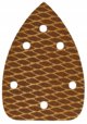 Dedra Papier scierny delta Anti-clogg 180 140x140x80mm, rzep,5szt
