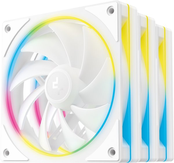 DeepCool FL12 SE WH 3-σε-1 Κουτί υπολογιστή Ανεμιστήρας 12 εκ. Λευκό 3 τεμ.