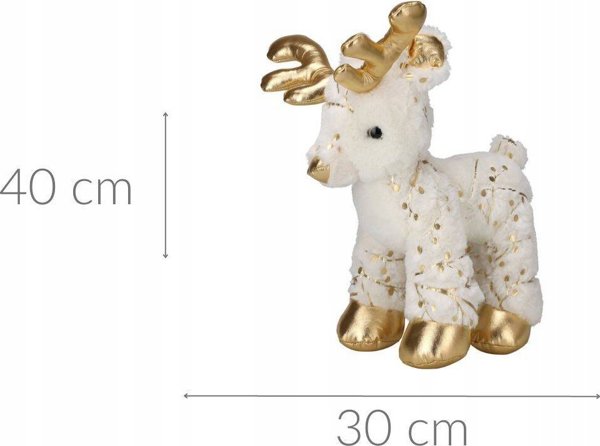 Χριστουγεννιάτικη διακόσμηση Home Styling Collection, λούτρινη διακόσμηση, ελαφάκι, 40 cm
