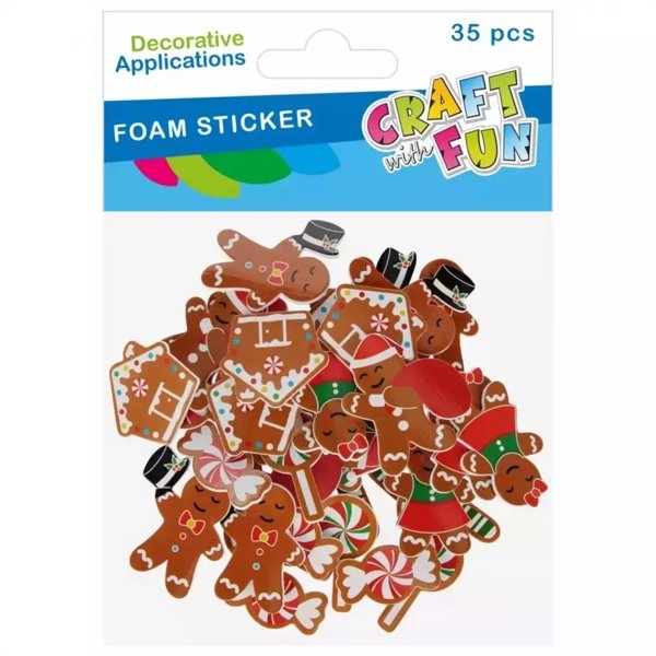 Craft with Fun Χριστουγεννιάτικη Διακόσμηση Μελόψωτα EVA, 35 Τεμάχια (OZDOBA BN)
