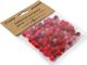 Dekoracje pompony 1cm mix czerwony 120szt