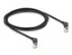 Delock καλώδιο RJ45 Cat.6A S/FTP Slim γωνιακό 2 μ, μαύρο
